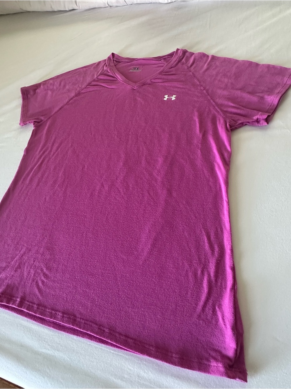 Under Armour Magenta V-Neck Performance Tee